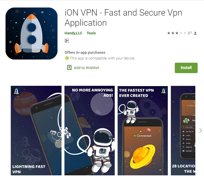 iON VPN for windows